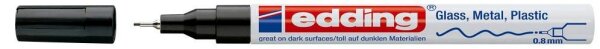 edding 780 Lackmarker schwarz 0,8 mm, 1 St.