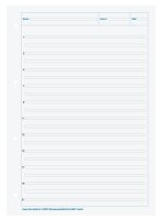 BRUNNEN Arbeitsblock Kieserblock gelocht DIN A4 liniert Lineatur 03C, 1 Block