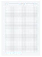 BRUNNEN Arbeitsblock Kieserblock gelocht DIN A4 kariert Lineatur 15C, 1 Block