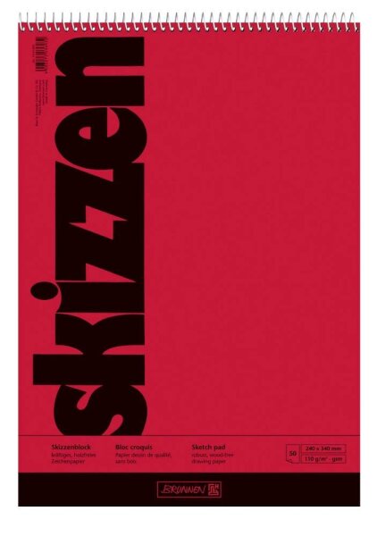 BRUNNEN Skizzenblock 24,0 x 34,0 cm, 1 Block