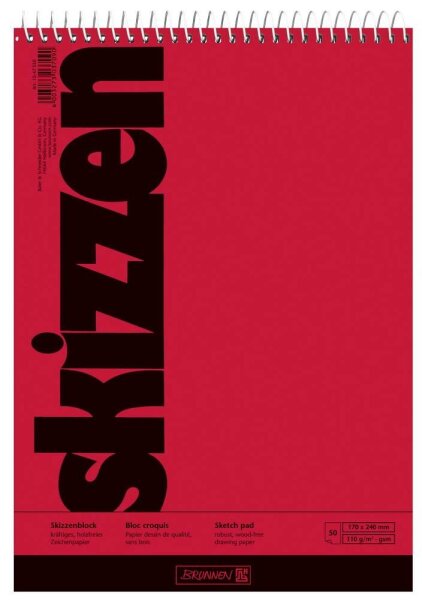 BRUNNEN Skizzenblock 17,0 x 24,0 cm, 1 Block