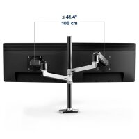 ergotron Monitor-Halterung LX-Dual 45-549-026 silber für 2 Monitore, Tischklemme