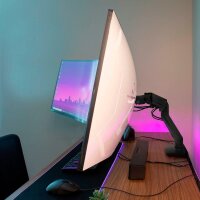 ergotron Monitor-Halterung HX mit HD-Gelenk 45-647-224 schwarz für 1 Monitor, Tischklemme, Tischbohrung