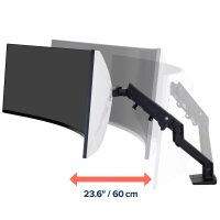 ergotron Monitor-Halterung HX mit HD-Gelenk 45-647-224 schwarz für 1 Monitor, Tischklemme, Tischbohrung