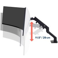 ergotron Monitor-Halterung HX mit HD-Gelenk 45-647-224 schwarz für 1 Monitor, Tischklemme, Tischbohrung