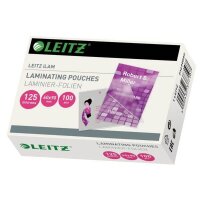 LEITZ Laminierfolien glänzend für Visitenkartenformat 125 micron, 100 St.