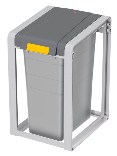 Hailo ProfiLine Öko XL, Basiseinheit Mülleimer 38,0 l signalgrau, 1 St.