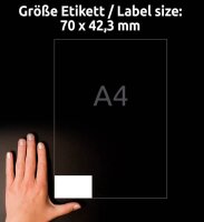 AVERY Zweckform Etiketten 6174 weiß 70,0 x 42,3 mm, 30 Blatt