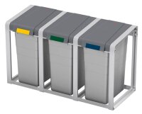 Hailo ProfiLine Öko XL Mülleimer-Erweiterung 38,0 l signalgrau, 1 St.