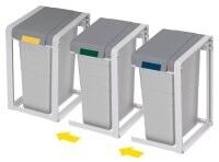 Hailo ProfiLine Öko XL Mülleimer-Erweiterung 38,0 l signalgrau, 1 St.