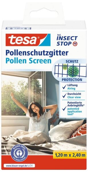 tesa Pollenschutzgitter anthrazit 1,20 x 2,40 m