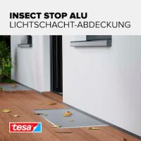 tesa Lichtschachtgitter Insect Stop Aluminium 0,60 x 1,35 m