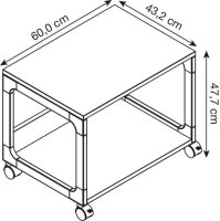 DURABLE Multi Trolley 48 Bürowagen grau 2 Ebenen...