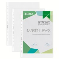 LEITZ Prospekthüllen 4704 DIN A4 transparent genarbt...