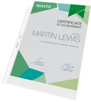 LEITZ Prospekthüllen 4704 DIN A4 transparent genarbt 0,10 mm, 100 St.
