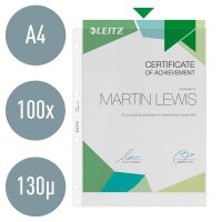 LEITZ Prospekthüllen 4700 DIN A4 transparent genarbt 0,13 mm, 100 St.