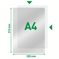 LEITZ Sichthüllen 4106 DIN A4 glasklar glatt 0,15 mm, 100 St.