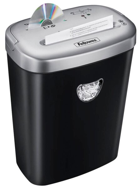 Fellowes Powershred 53C Aktenvernichter mit Partikelschnitt P-4, 4 x 35 mm, bis 10 Blatt, schwarz