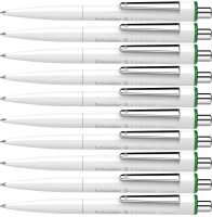 Schneider Kugelschreiber K3 Biosafe weiß, Schreibfarbe: grün, 10 St.
