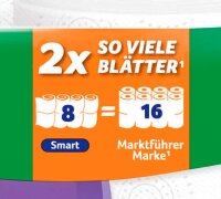 Zewa Toilettenpapier Smart 3-lagig, 8 Rollen