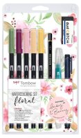 Tombow ABT Floral Brush-Pen-Set farbsortiert, 1 Set