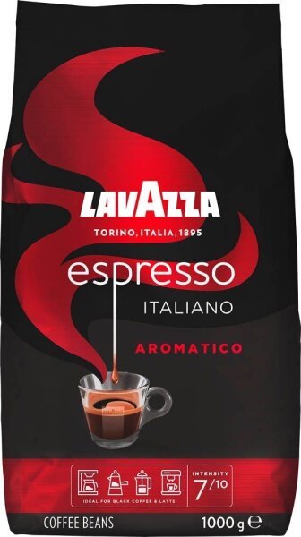 LAVAZZA Italiano Aromatico Espressobohnen, Arabica- und Robustabohnen 1 kg