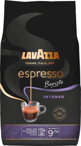 LAVAZZA Barista Intenso Espressobohnen, Arabica- und Robustabohnen kräftig, 1 kg