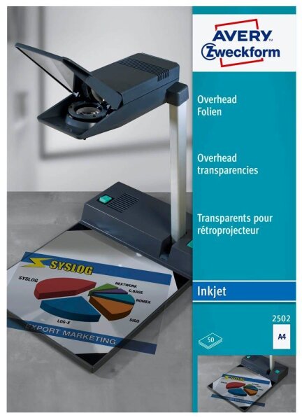 AVERY Zweckform InkJetfolien 2502 klar, 50 St.