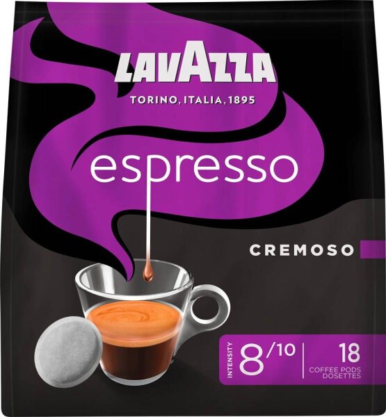LAVAZZA Espresso Cremoso Kaffeepads, Arabica- und Robustabohnen 125 g
