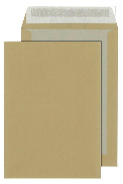 MAILmedia Papprückwandtaschen DIN C4 ohne Fenster braun 100 St.