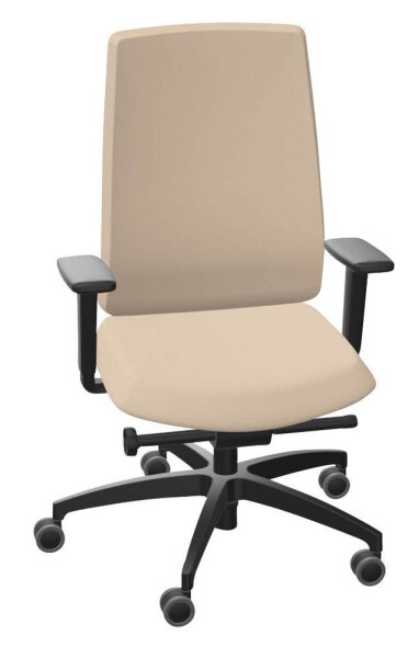 Dauphin Bürostuhl Indeed operator Stoff beige, Gestell schwarz