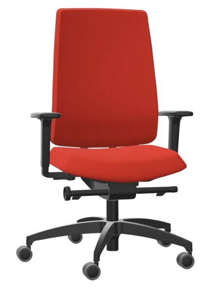 Dauphin Bürostuhl Indeed operator Stoff orange, Gestell schwarz