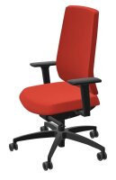 Dauphin Bürostuhl Indeed operator Stoff orange, Gestell schwarz