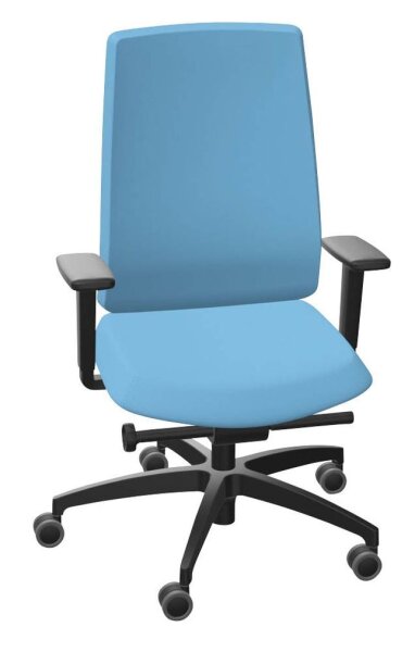 Dauphin Bürostuhl Indeed operator Stoff blau, Gestell schwarz