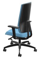 Dauphin Bürostuhl Indeed operator Stoff blau, Gestell schwarz