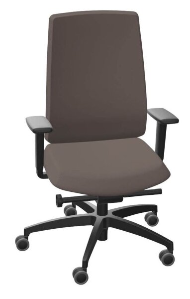 Dauphin Bürostuhl Indeed operator Stoff braun, Gestell schwarz