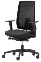 Dauphin Bürostuhl Indeed mesh SLP, ID 7056_SLPP1 Stoff schwarz, Gestell schwarz