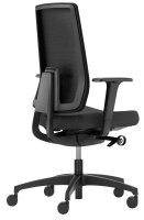 Dauphin Bürostuhl Indeed mesh SLP, ID 7056_SLPP1 Stoff schwarz, Gestell schwarz
