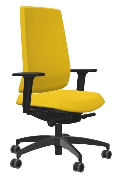 Dauphin Bürostuhl Indeed operator Stoff gelb, Gestell schwarz