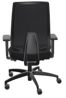 Dauphin Bürostuhl Indeed mesh Stoff schwarz, Gestell schwarz