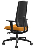 Dauphin Bürostuhl Indeed mesh Stoff orange, Gestell schwarz