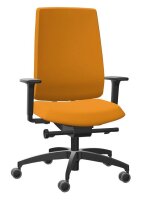 Dauphin Bürostuhl Indeed operator Stoff orange, Gestell schwarz