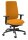 Dauphin Bürostuhl Indeed operator Stoff orange, Gestell schwarz