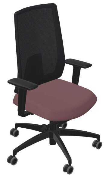 Dauphin Bürostuhl Indeed mesh Stoff braun, Gestell schwarz