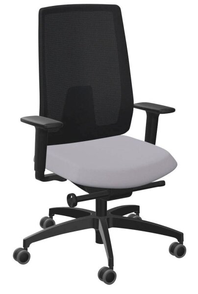 Dauphin Bürostuhl Indeed mesh Stoff grau, Gestell schwarz