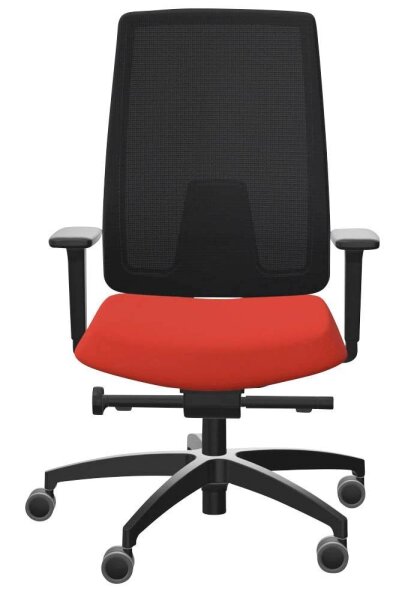 Dauphin Bürostuhl Indeed mesh Stoff orange, Gestell schwarz