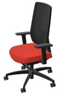 Dauphin Bürostuhl Indeed mesh Stoff orange, Gestell schwarz