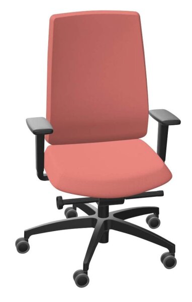 Dauphin Bürostuhl Indeed operator Stoff rosa, Gestell schwarz