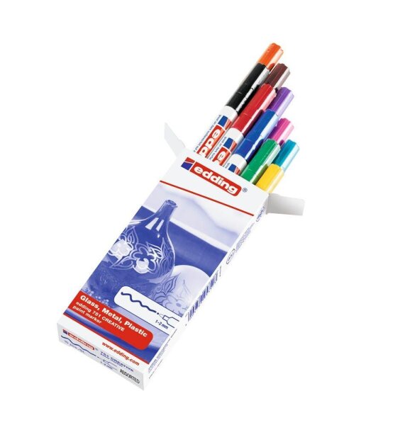 edding 751 creative Lackmarker farbsortiert 1,0 - 2,0 mm, 10 St.