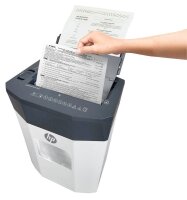 HP OneShred Auto 80CC Aktenvernichter mit Partikelschnitt P-4, 4,3 x 12 mm, bis 80 Blatt, weiß